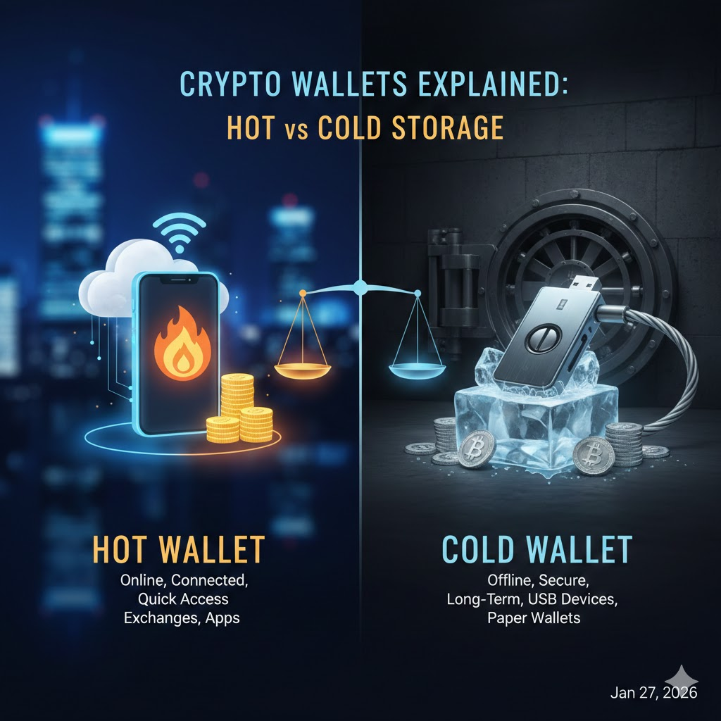 Crypto Wallets Explained: Hot vs Cold Storage in Simple Terms image