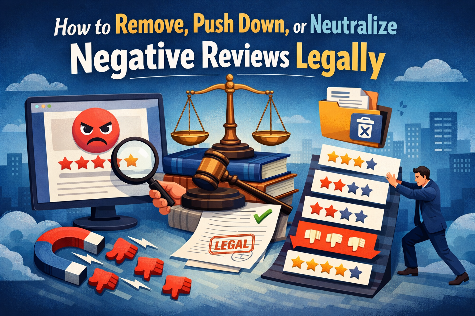 How to Remove, Push Down, or Neutralize Negative Reviews Legally