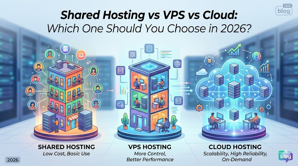 Shared Hosting vs VPS vs Cloud: Which One Should You Choose in 2026? Shared Hosting vs VPS vs Cloud: Which One Should You Choose in 2026?